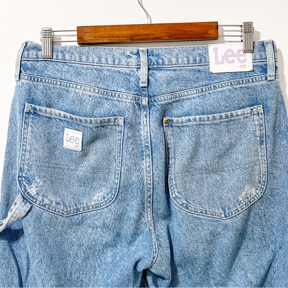 Lee x H&M Collaboration Carpenter Straight Leg Light Blue Jeans Size 6 - Picture 7 of 8